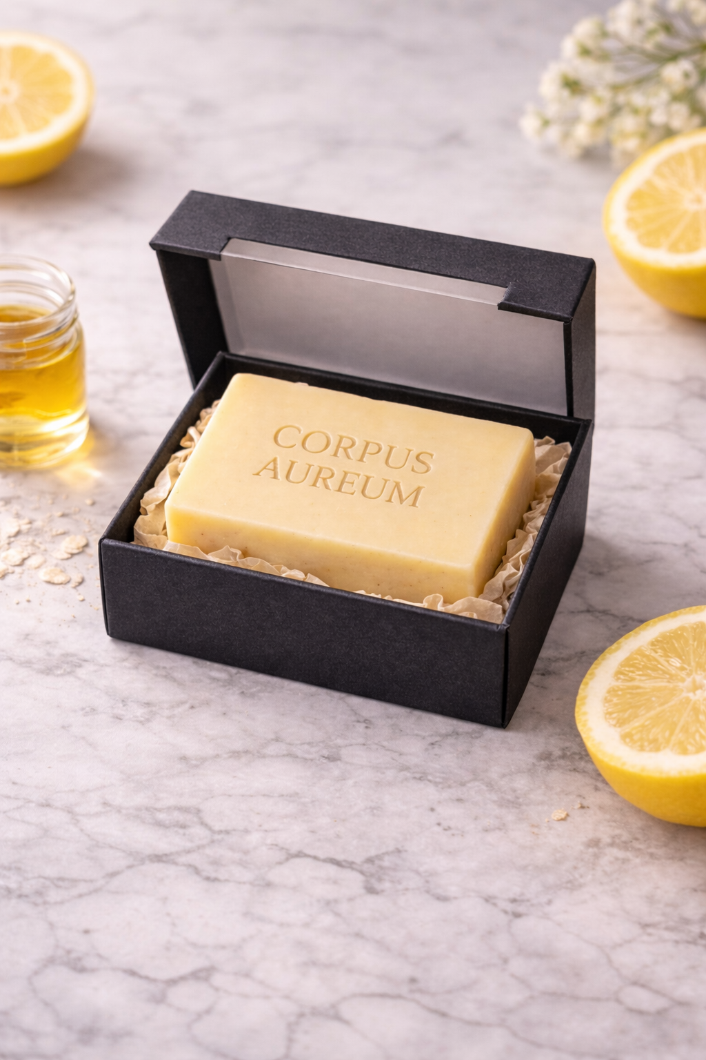 Corpus Aureum Lemon Goat Milk Soap Bar – Refreshing Citrus Handmade Soap