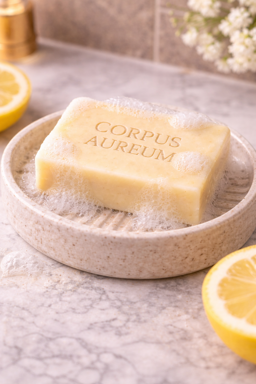 Corpus Aureum Lemon Goat Milk Soap Bar – Refreshing Citrus Handmade Soap